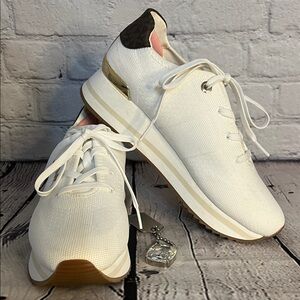 Michael Kors White and Gold Women's Sneakers